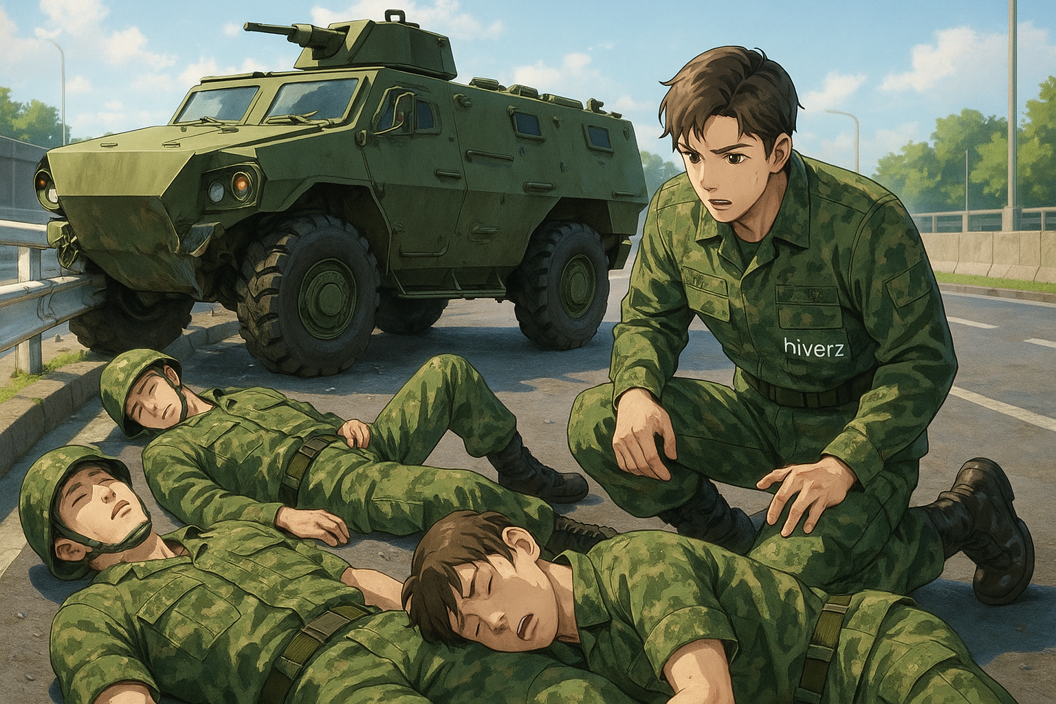 軍車意外驚險一刻：漢光演習期間，三名官兵受傷躺地