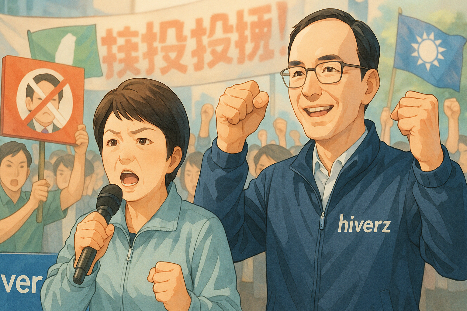 盧秀燕與朱立倫攜手反擊罷免風暴 呼籲藍營支持者提高投票率