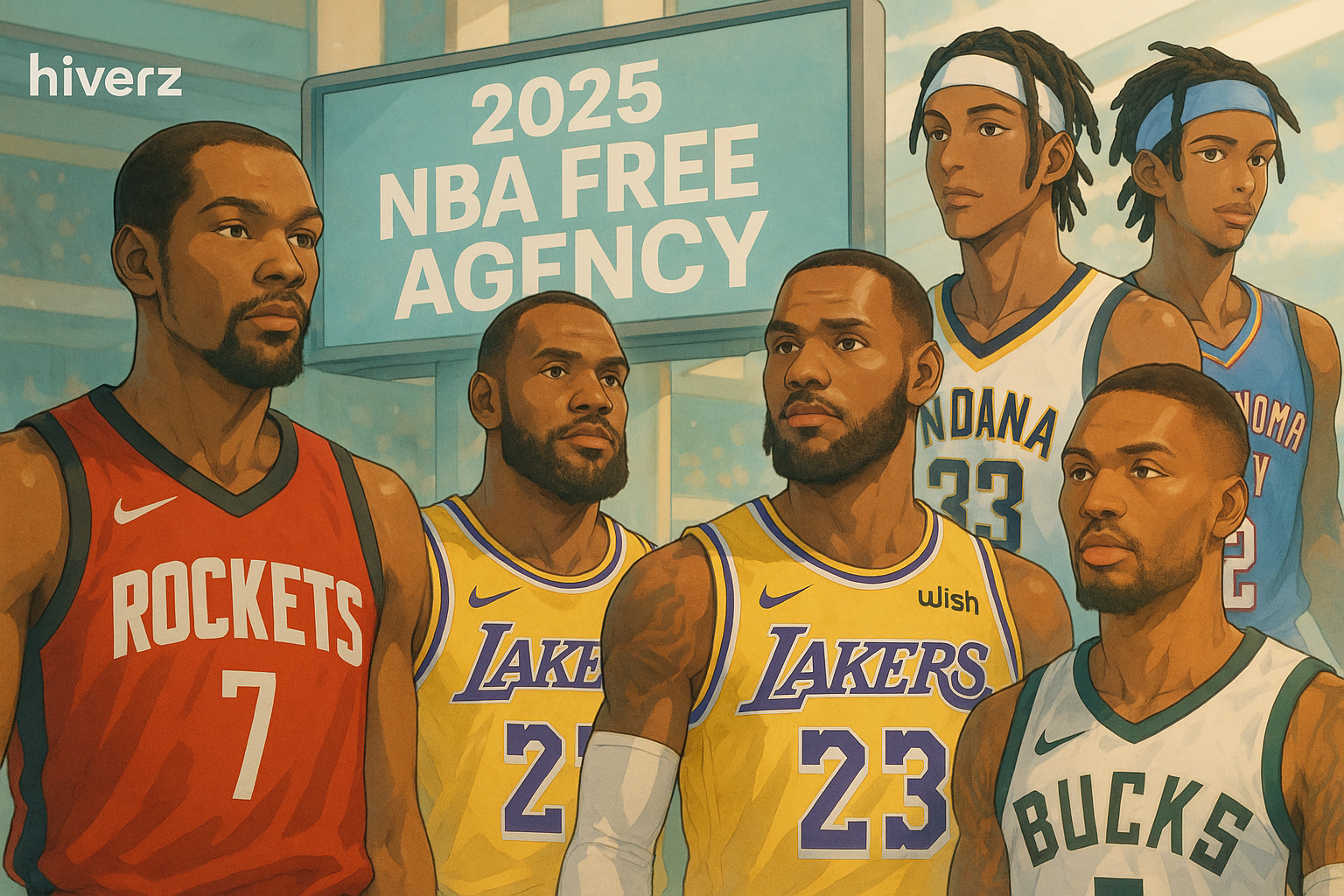 NBA 2025年自由市場狂潮：杜蘭特轉戰火箭，詹姆斯續留湖人，球星大換血