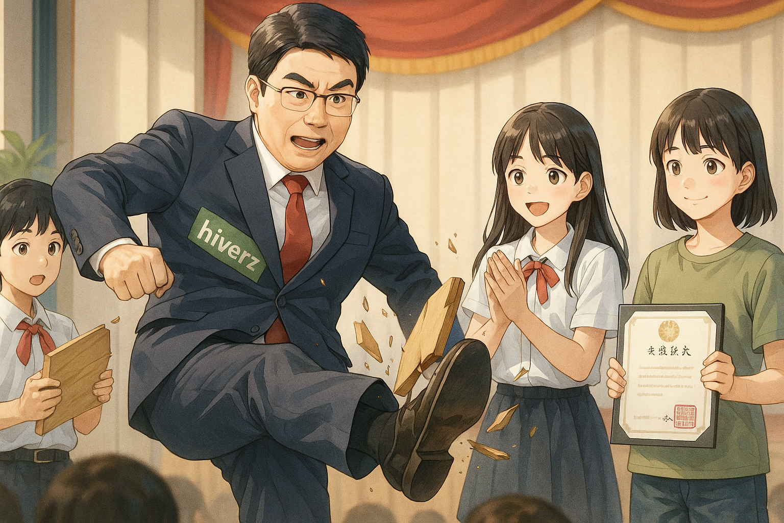 黃偉哲勇敢應戰！市長獎頒獎典禮現場踢破木板 展現親民風範