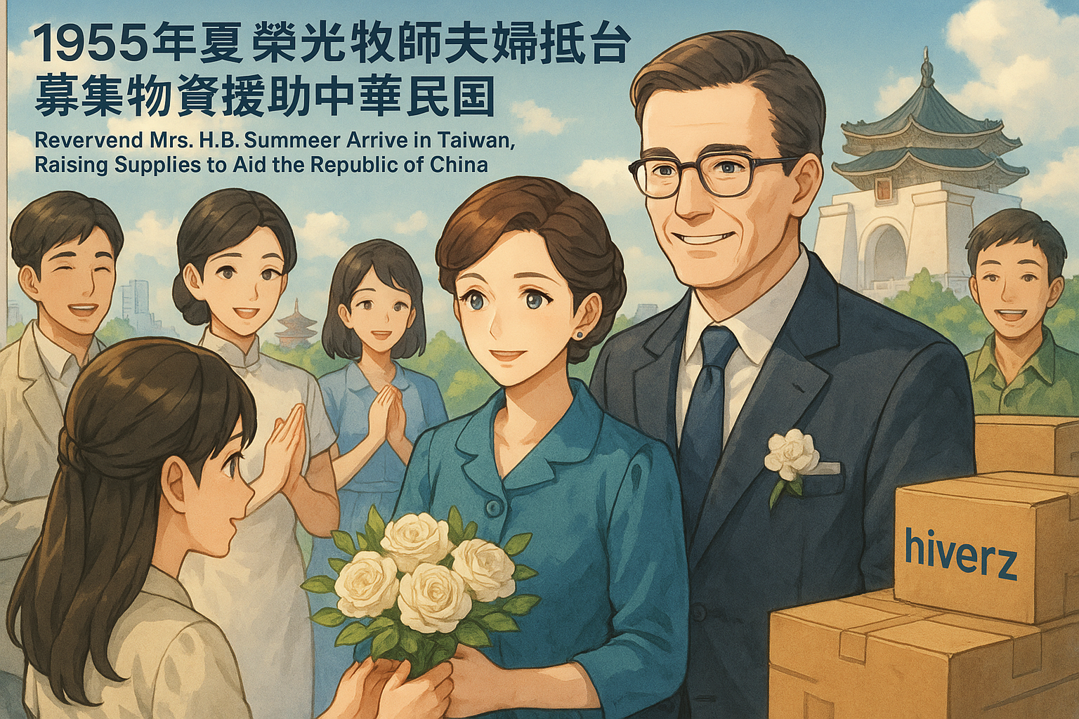 1955年夏榮光牧師夫婦抵台 募集物資援助中華民國