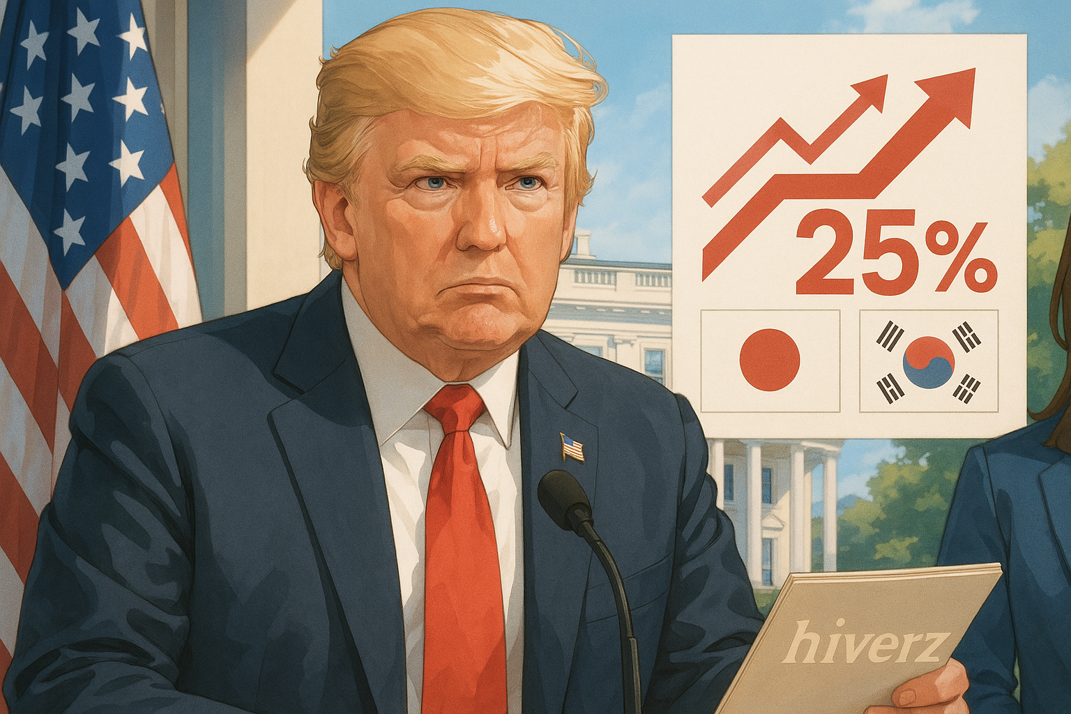 川普延長關稅寬限期至8月1日，對日韓開徵25%新稅率