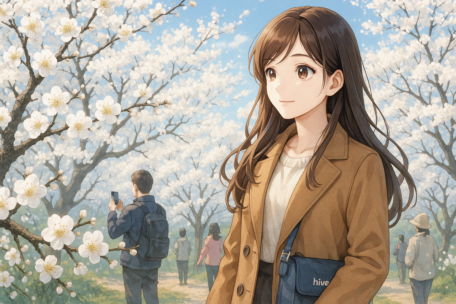 芬園梅花盛開如雪境，冬季賞梅熱潮攀升