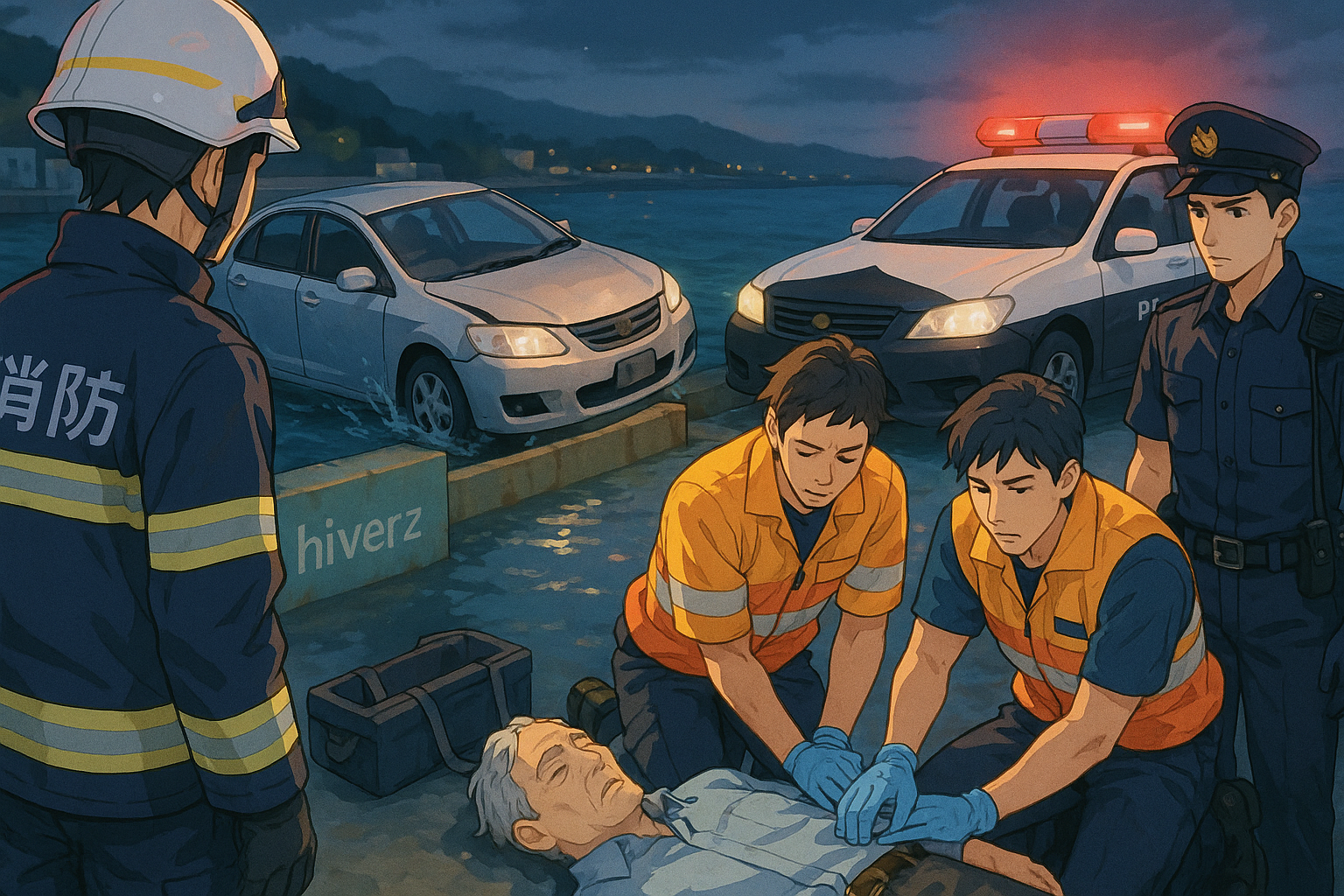 三芝後厝漁港驚魂夜：61歲駕駛車輛墜海，急救中