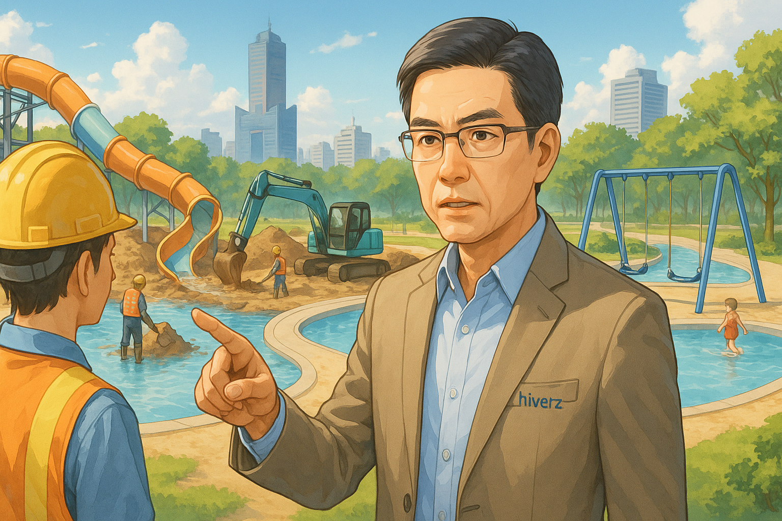 高雄新光公園親水遊戲區進度46% 副市長林欽榮督促9月底前完工