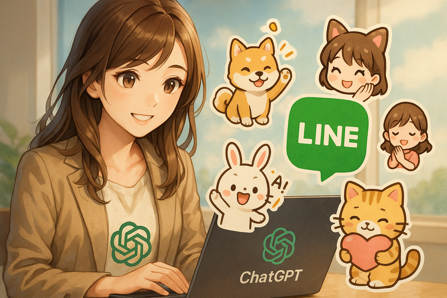 免費使用ChatGPT輕鬆創作專屬LINE Q版貼圖