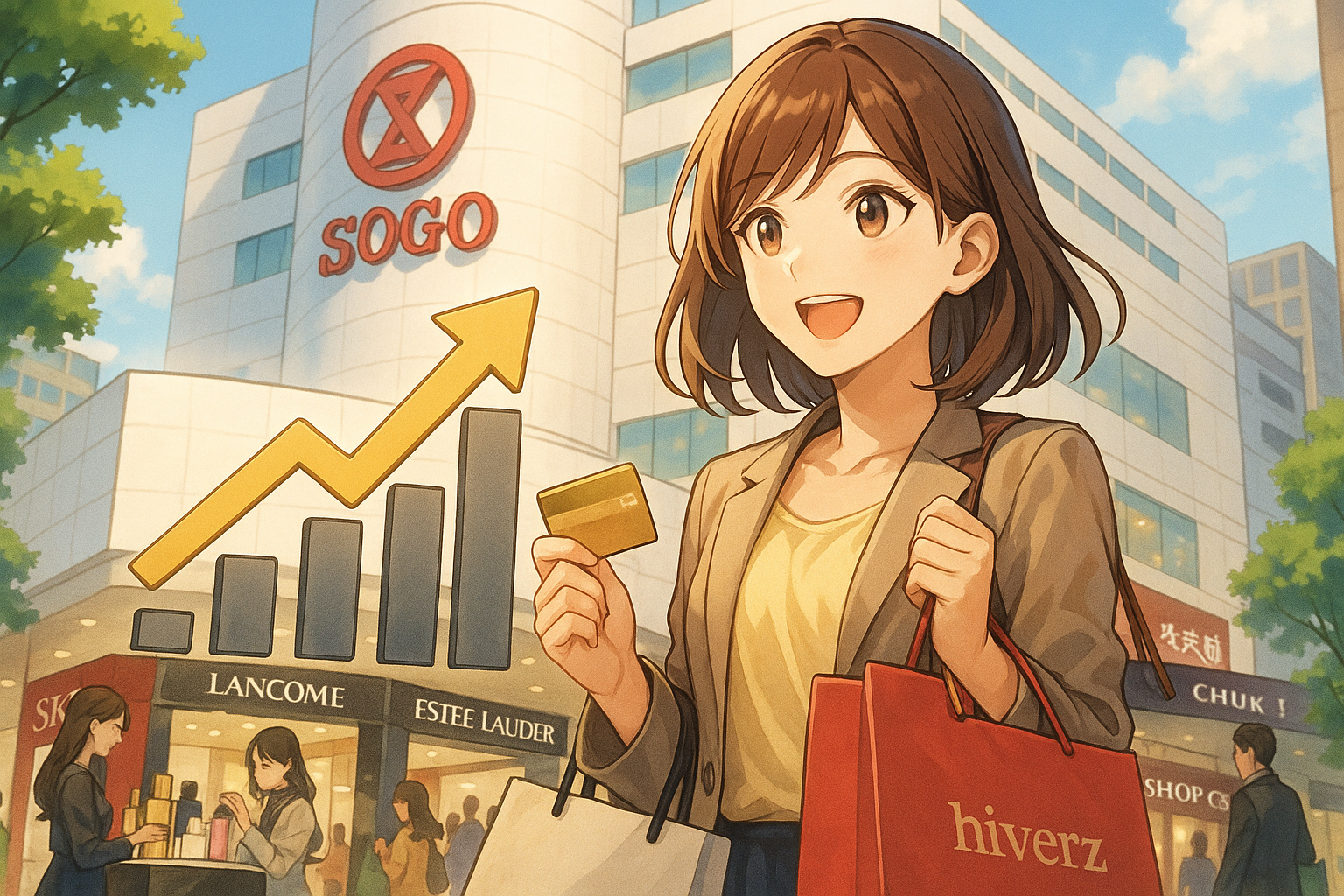 新竹SOGO週年慶第一日業績創新高，顯示消費力反彈