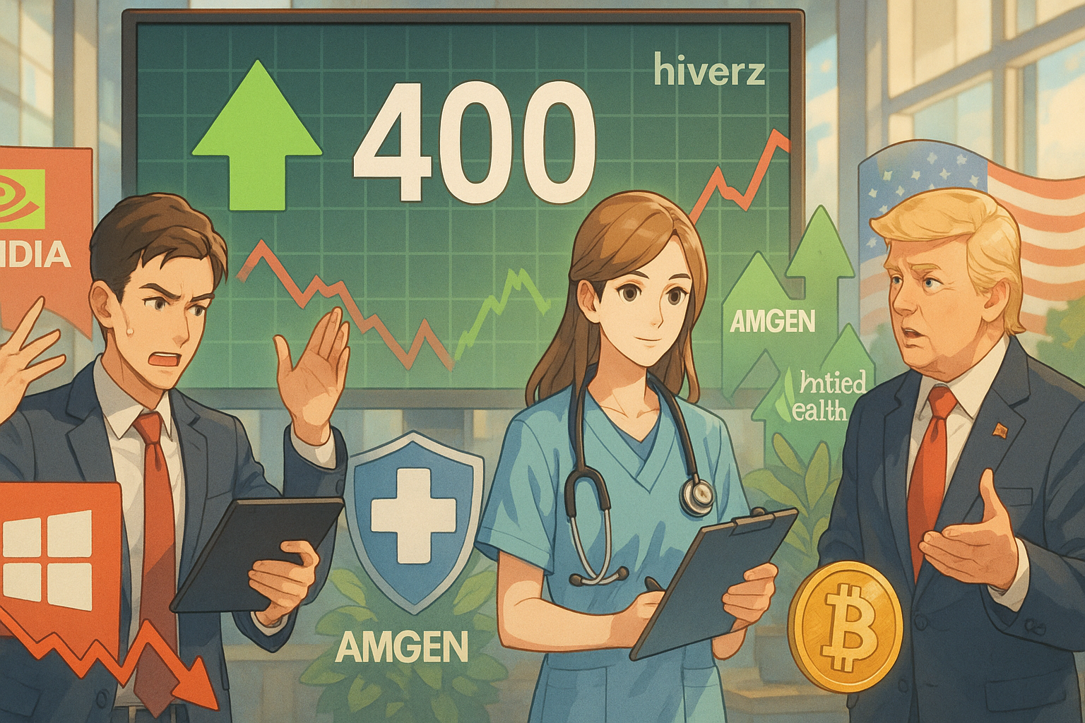美股道指大漲400點！投資人轉向醫保股，科技股受冷落