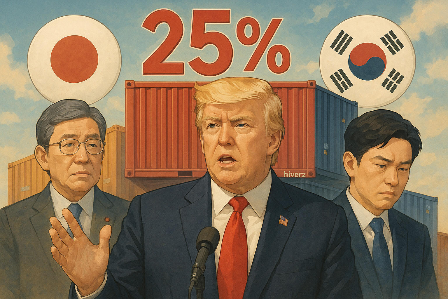 川普對日韓開徵25%關稅：8月1日起生效，轉運或面臨更高稅率