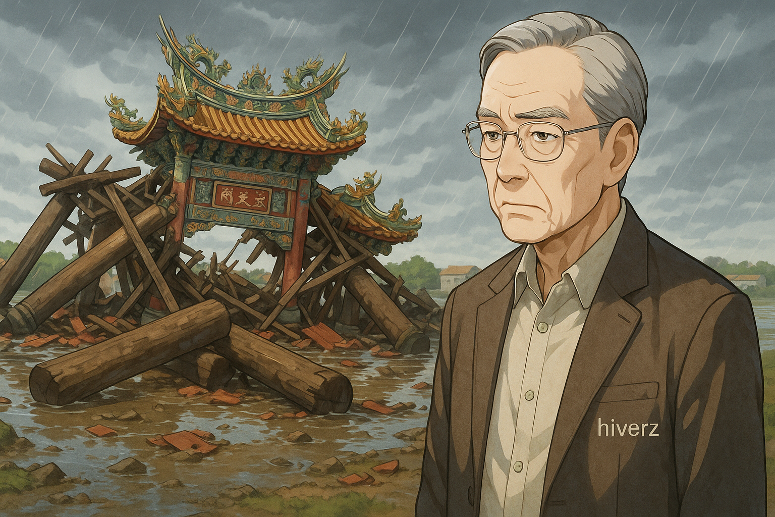 颱風丹娜絲摧毀南鯤鯓代天府牌樓，民俗專家警告：作惡者小心神明警示