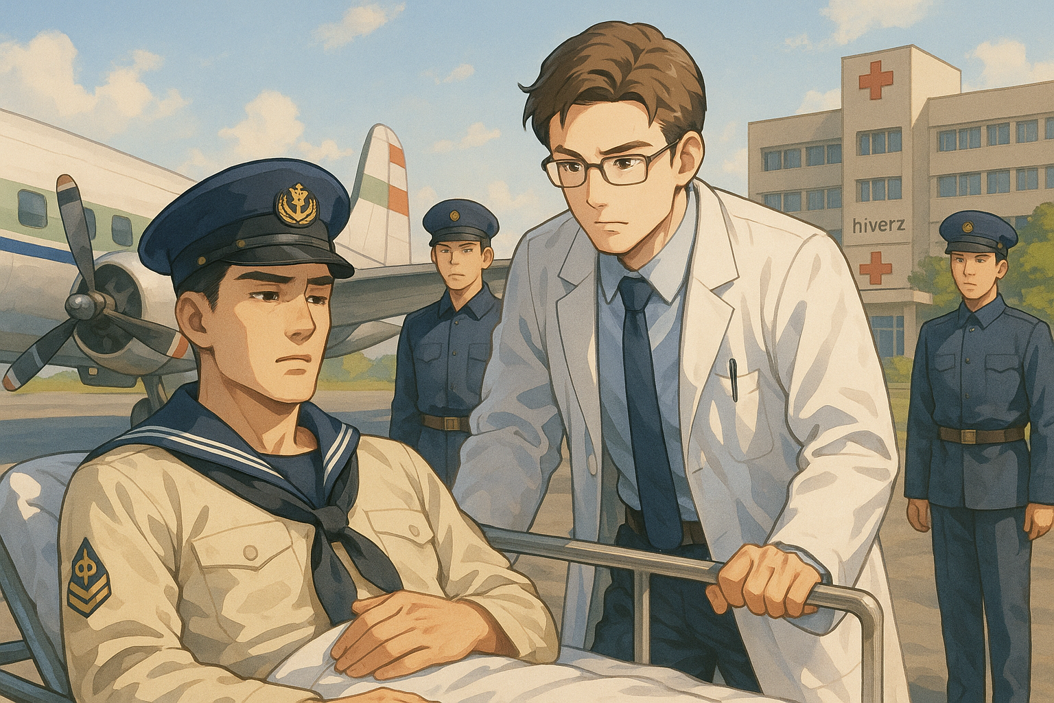 1957年海軍英雄陳玖元胃穿孔 緊急包機回台治療