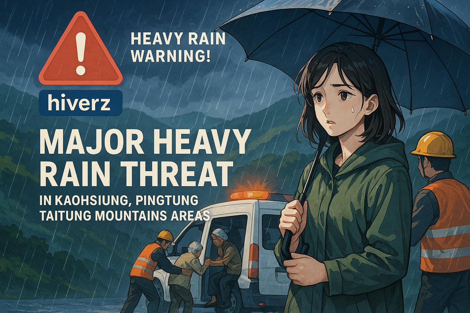 豪雨警報響起！高雄、屏東、台東山區面臨大豪雨威脅，預防性撤離展開