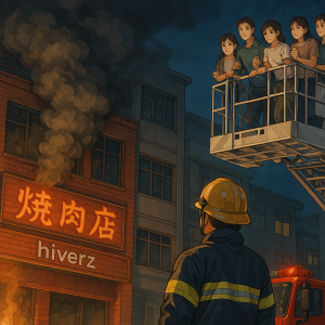 新竹市舊城區燒烤店驚魂夜：濃煙逼出5住戶頂樓避難，消防雲梯車及時救援