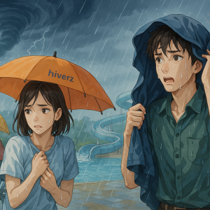 颱風丹娜絲來襲！彰濱水樂園開幕活動連續兩天取消 民眾避雨忙