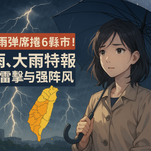 夜襲雨彈席捲6縣市！中央氣象署發布豪雨、大雨特報，慎防雷擊與強陣風