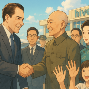 1956年尼克森訪台結束 蔣中正親送機場 市民夾道歡送