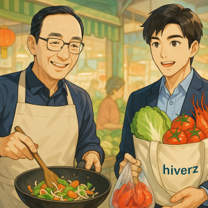 朱立倫化身廚神，大年初二回家採買過年食材