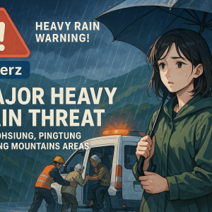 豪雨警報響起！高雄、屏東、台東山區面臨大豪雨威脅，預防性撤離展開